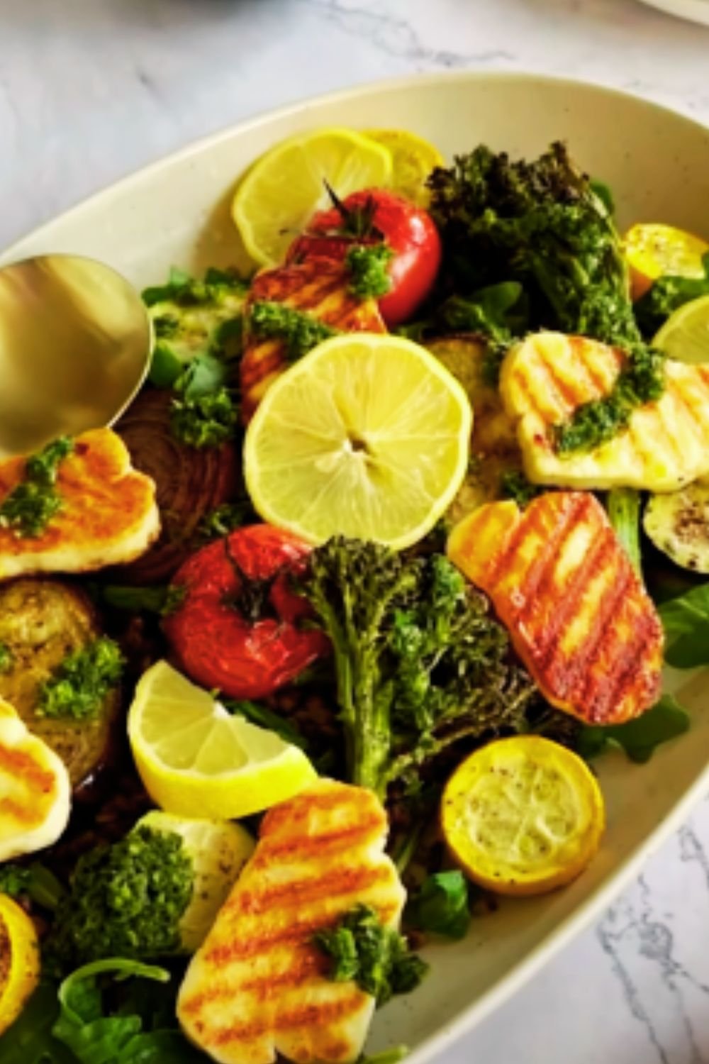 Sunshine on a Plate: Roasted Mediterranean Vegetables with Halloumi